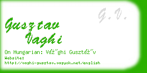 gusztav vaghi business card